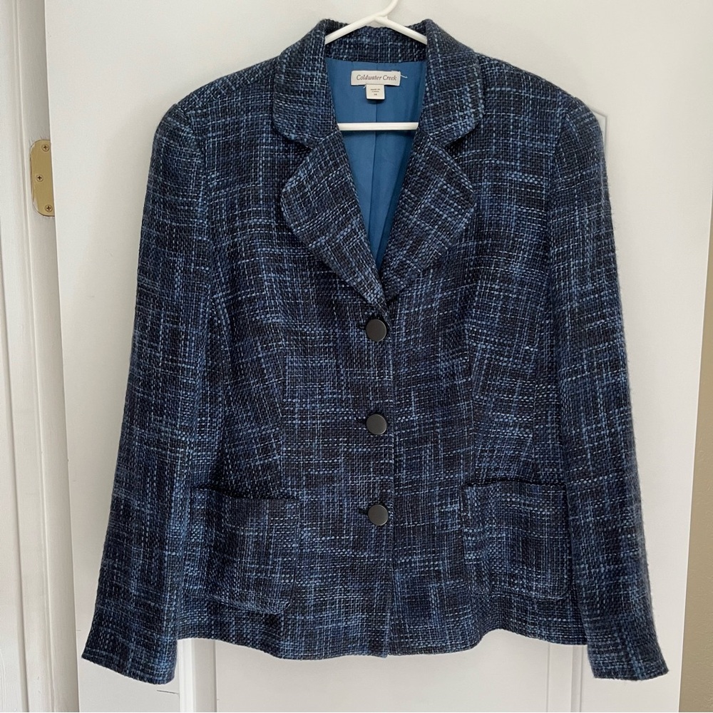 Coldwater Creek Dark Blue Three Button Blazer